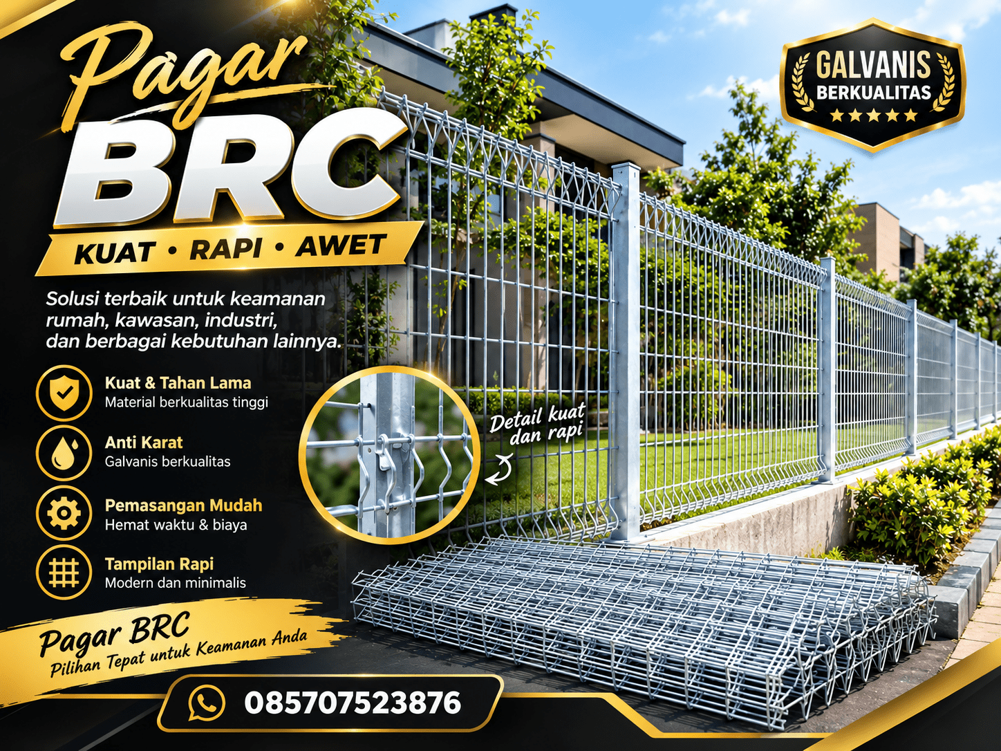 Jual Pagar BRC Sidoarjo - Moangrup